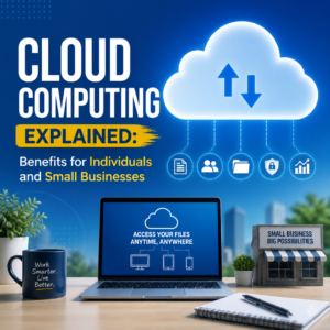 Cloud computing benefits for individuals and small businesses with easy file access anywhere