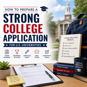 Checklist for a strong college application with key tips for U.S. university applicants