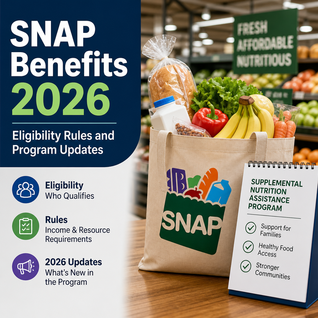 Fresh groceries in a reusable bag representing SNAP benefits eligibility and program updates